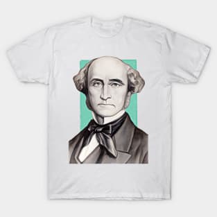 English Philosopher John Stuart Mill illustration T-Shirt